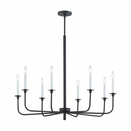 THOMAS Lexington Green 38'' Wide 8-Light Chandelier - Matte Black CN341826